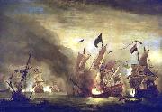 Willem Van de Velde The Younger Royal James  at the Battle of Solebay oil painting
